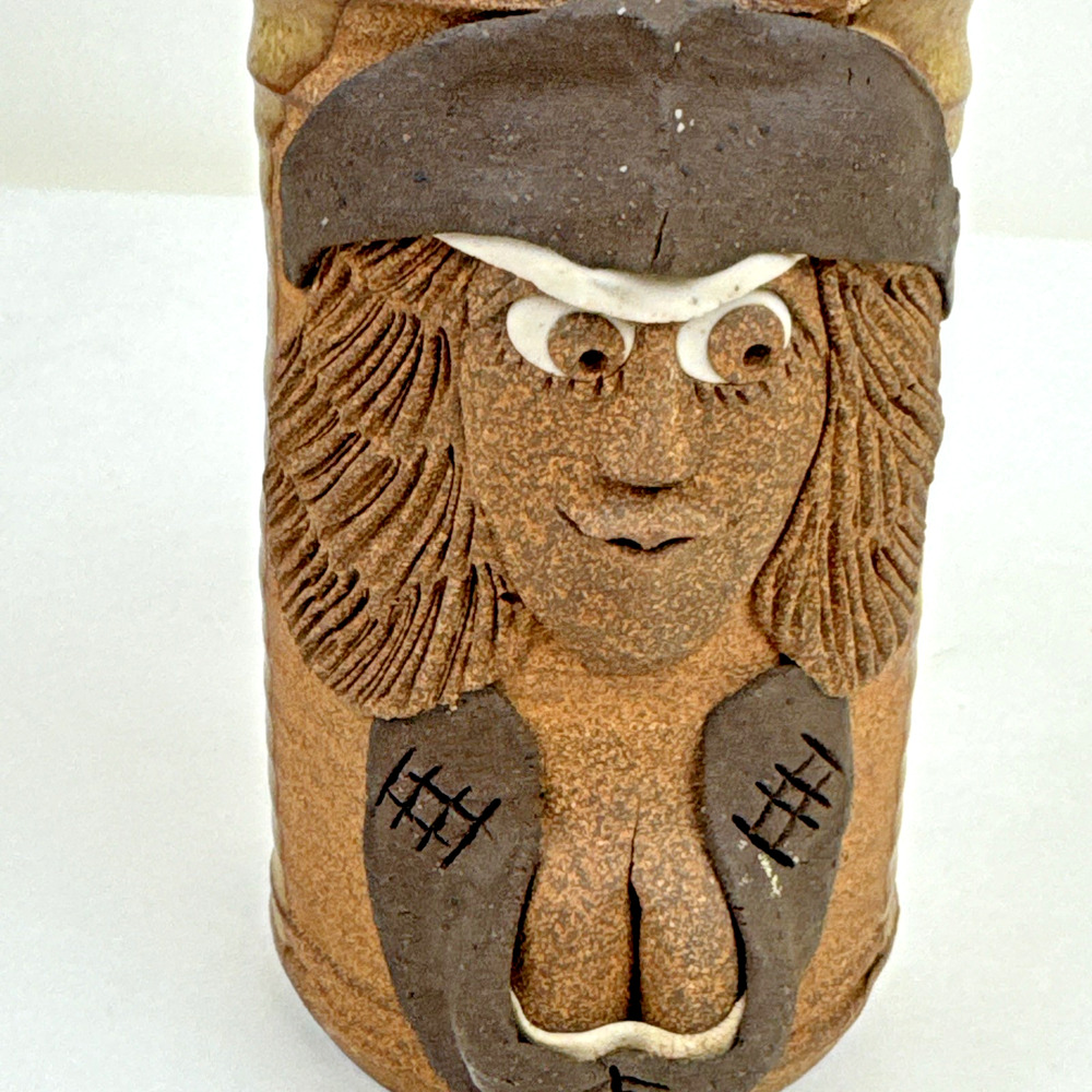 Mug pottery studio art busty woman pottery mug beer stein stoneware